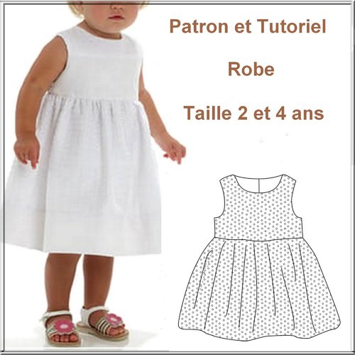 Robe taille 2 et 4 ans : tutoriel et patron