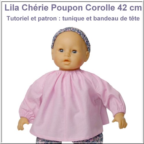 Gilet de berger lila chérie poupon corolle 42 cm : patron et tutoriel pour poupon 42 cm