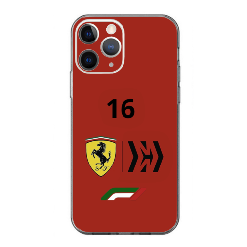 Coque f1 n° 16 charles pour iphone 14, 13, 12, 11, x,,xr, se, 8, 7, 7+, 6, 6+