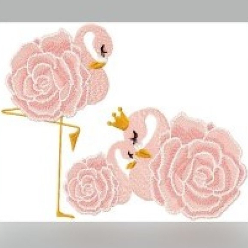 Trois flamants20x16