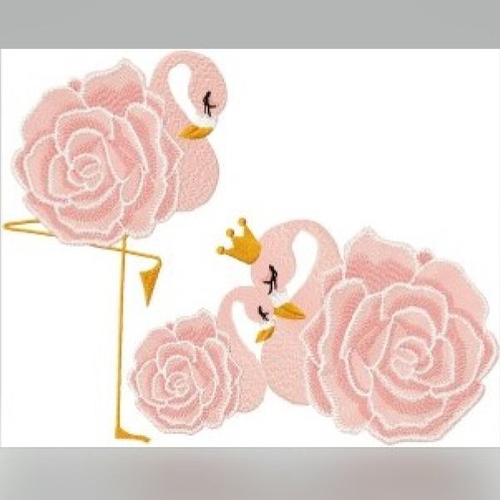 Trois flamants30x24
