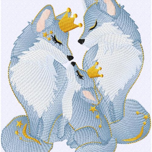Trois renards17x20