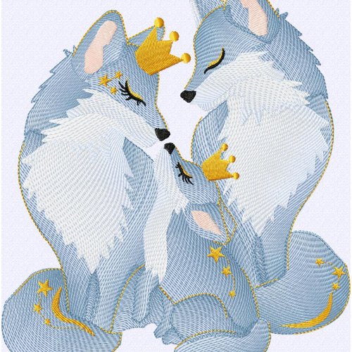 Trois renards24x28