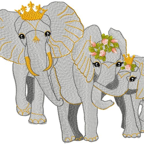 Trois elephants26x20