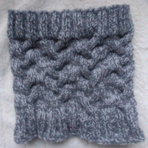 Snood ras du cou gris fait main