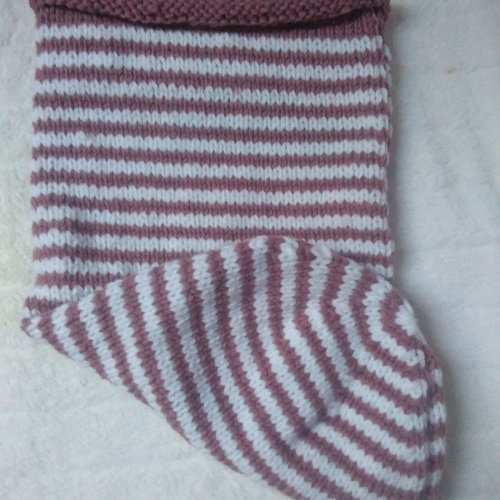 Cocon de naissance ou chaussette d'émmaillotage fait main