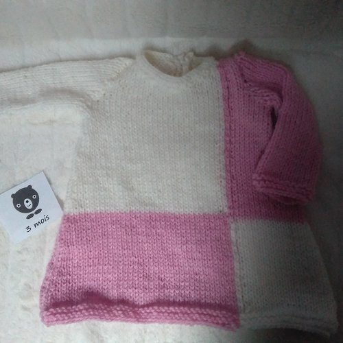 Robe bébé fait main : 3 mois