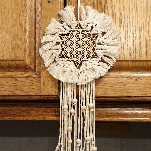 Suspension macramé tenture murale macramé