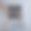 20mm,verre peint artiste francaise,noir nacre blanc,cabochon coeur fond plat,fourniture bricolage mercerie,boho bobo gothique fleuri,