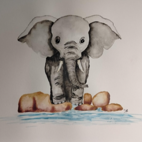 Aquarelle éléphant