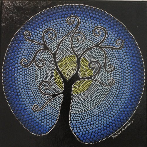 Mandala arbre de vie sur toile