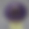 Mandala violet fleur de vie sur galet