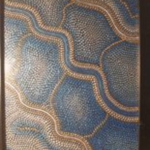 Tableau aborigène bleu
