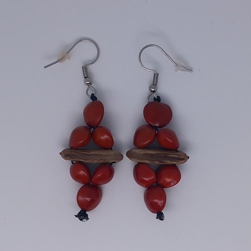 Boucles d oreilles grained
