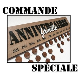 Calendrier Anniversaire Perpetuel Personnalisable En Bois Decoupe Avec Etoiles Un Grand Marche