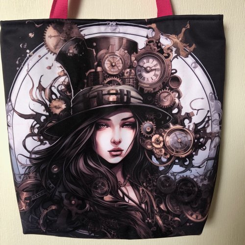 Grand sac cabas femme steampunk