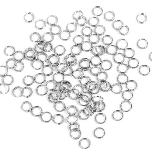 250 anneaux de jonction 304 acier inoxydable - 5 mm