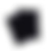 Pohettes tissus noir, velours noir, 7 x 5 cm, lot de 4