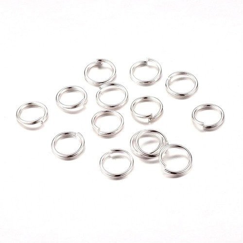 100 anneaux argenté, anneaux de jonction, 6 mm t10