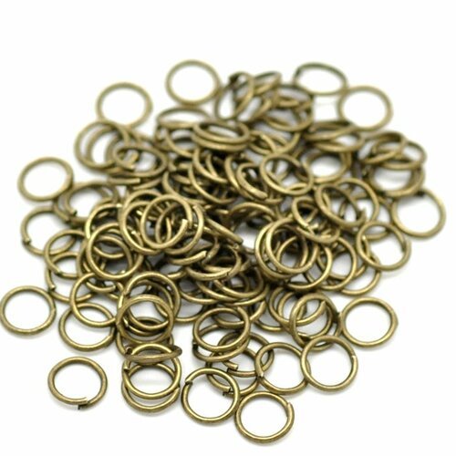 100 anneaux de jonction métal bronze - 7 mm - 0,8 mm t30 