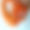 15 perles en verre - orange- craquelées 6 mm t31