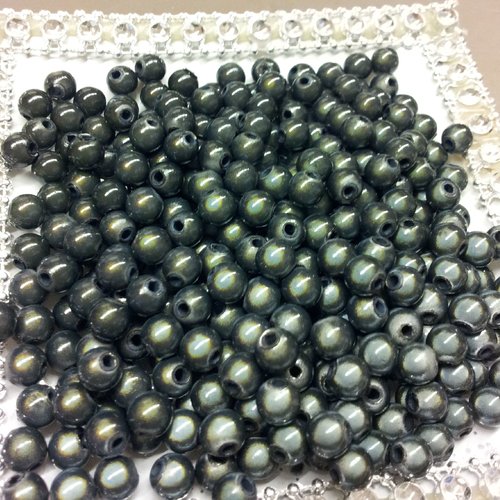 30 perles magiques grises anthracites t25