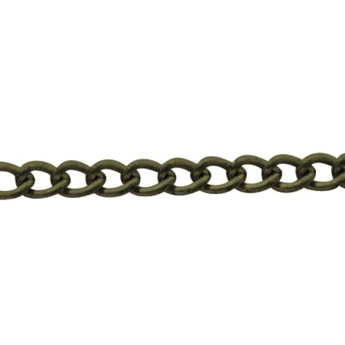 1 mètre de chaîne de torsion - bronze - 3x2.2x0.6 mm t 19
