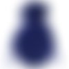 2 pochettes tissus velours bleues - 9 cm t 19