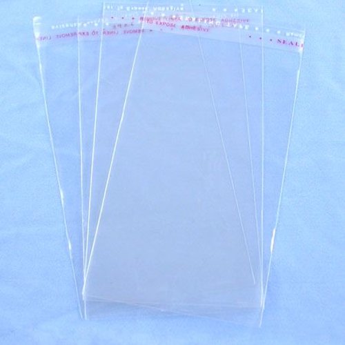 30 pochettes - sachets autocollants plastiques transparent 4 x 6 t15