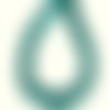 20 perles en verre à facettes - turquoise - 8x6 mm t42 