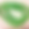10 perles en verre rondes à facettes - vert clair t42