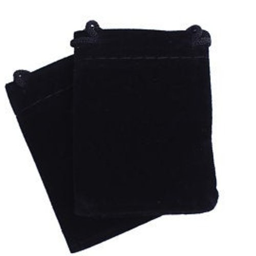 Pochettes tissus noir, velours noir, 7 x 5 cm, lot de 4 t 41