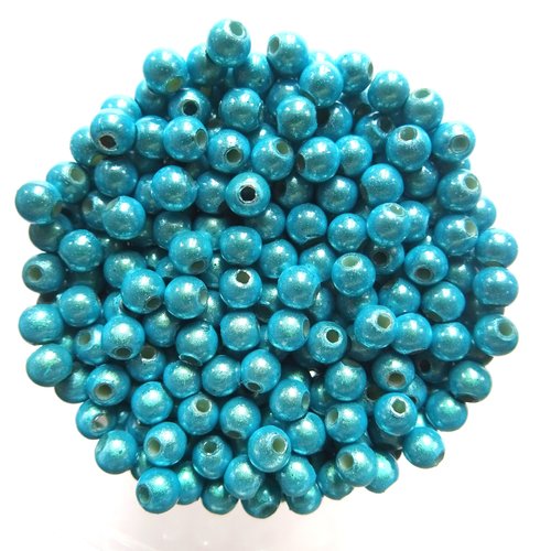 50 perles magiques turquoises 4 mm t 44