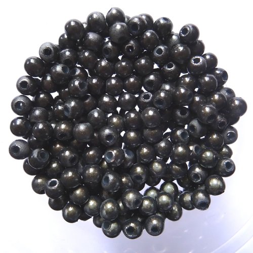 50 perles magiques grises anthracites 4 mm t 44