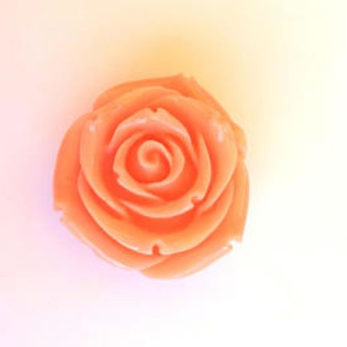 Grosse perle forme rose - saumon t44