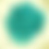 20 perles turquoises translucides rondes en verre t44