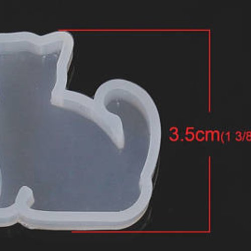 Moule chat silicone 35 x 32 mm  cv