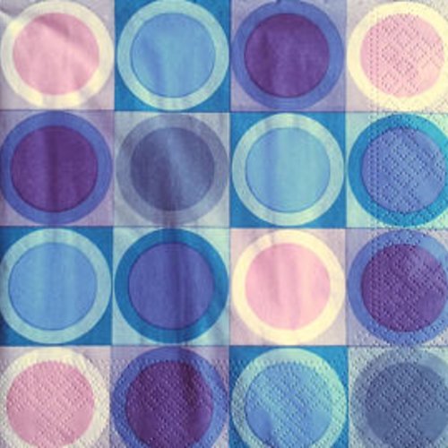 20 serviettes en papier cercles
