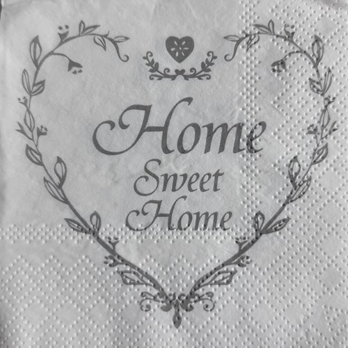 Serviette en papier coeurs "home sweet home"