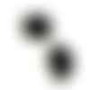 4 boules de fourrure  noires - 3 cm tc