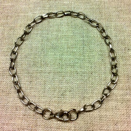 5 bracelets métal argenté - longueur 21 cm t2