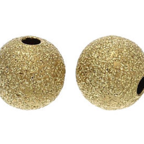 10 perles rondes  - doré - 8 mm t1