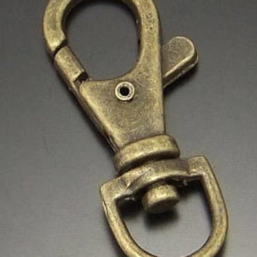 2 portes clefs mousqueton métal bronze t5