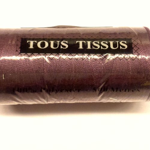 Bobine de fil, 500 mètres - tous tissus - aubergine t26