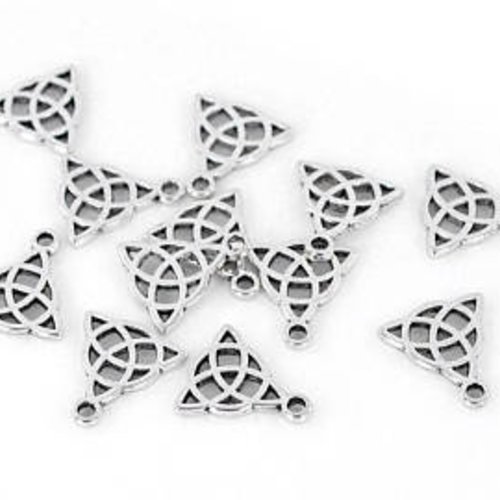 8 breloques pendentifs noeud celtique - métal argenté t 25