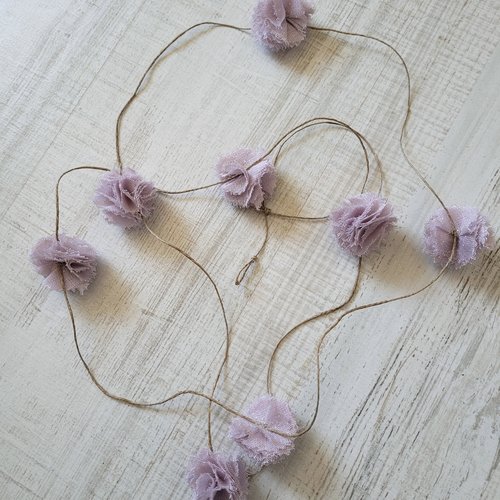 Guirlande fleurs parmes
