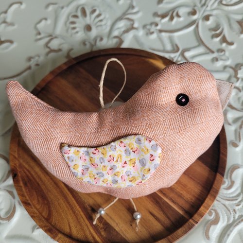 Suspension oiseau en tissu