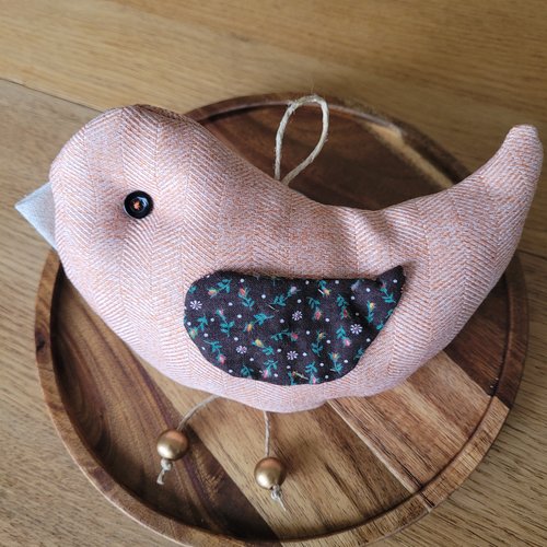 Suspension oiseau en tissu