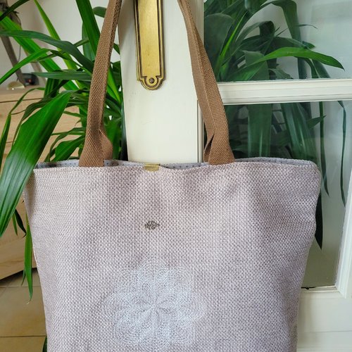 Sac rosace beige
