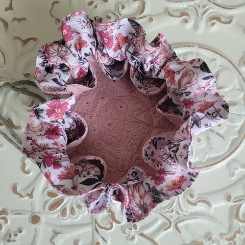 Pochette en tissu bicolore